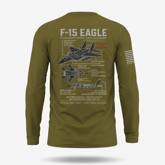 F-15 Eagle Schematic Long Sleeve
