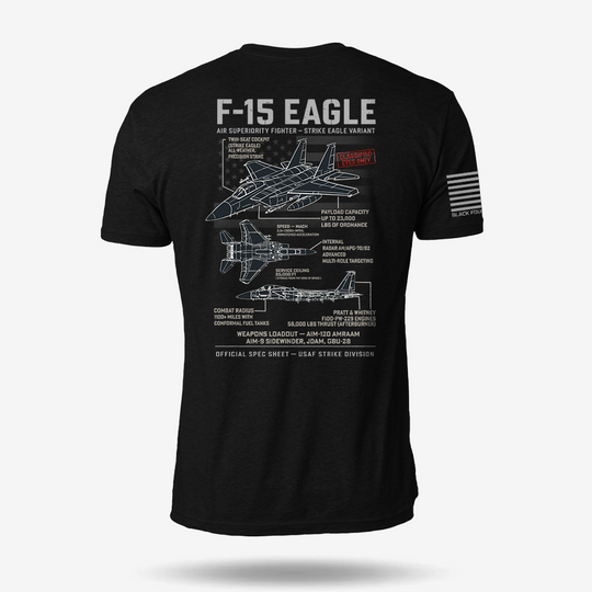 F-15 Eagle Schematic T Shirt