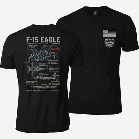 F-15 Eagle Schematic T Shirt