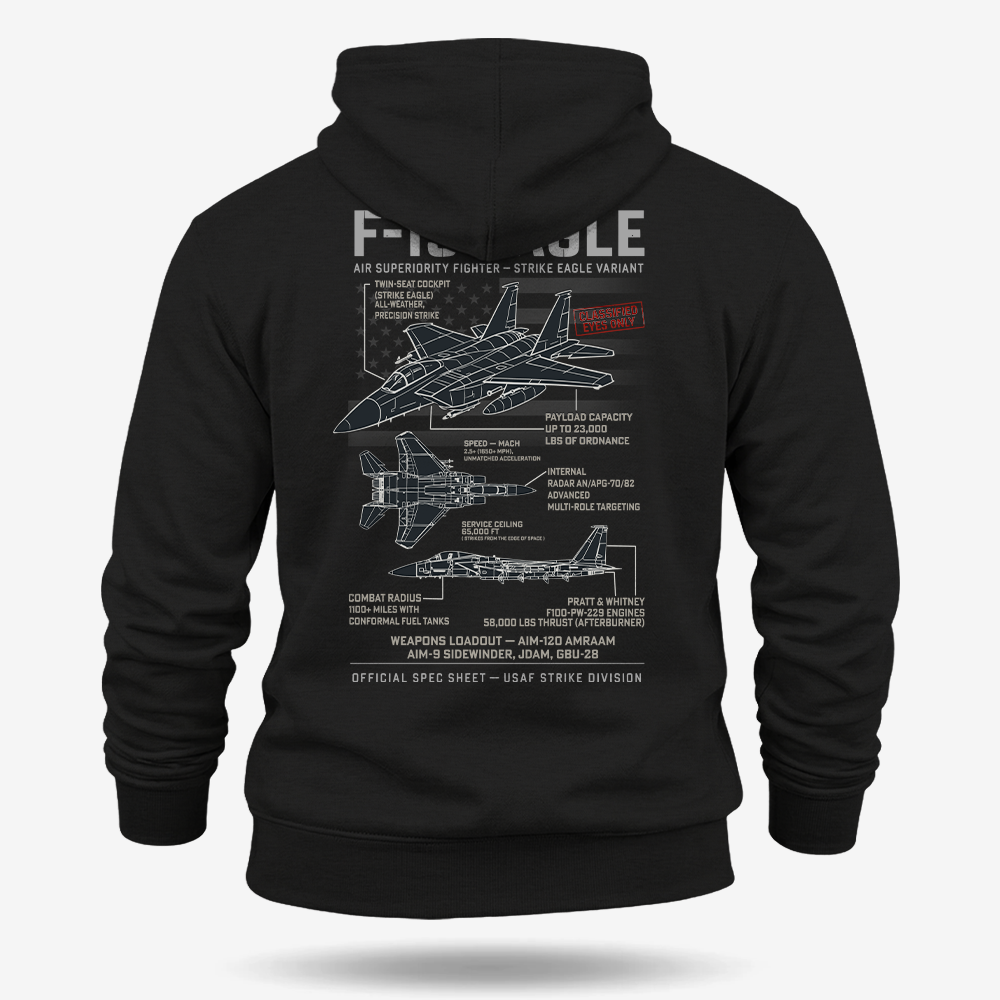 F-15 Eagle Schematic Hoodie