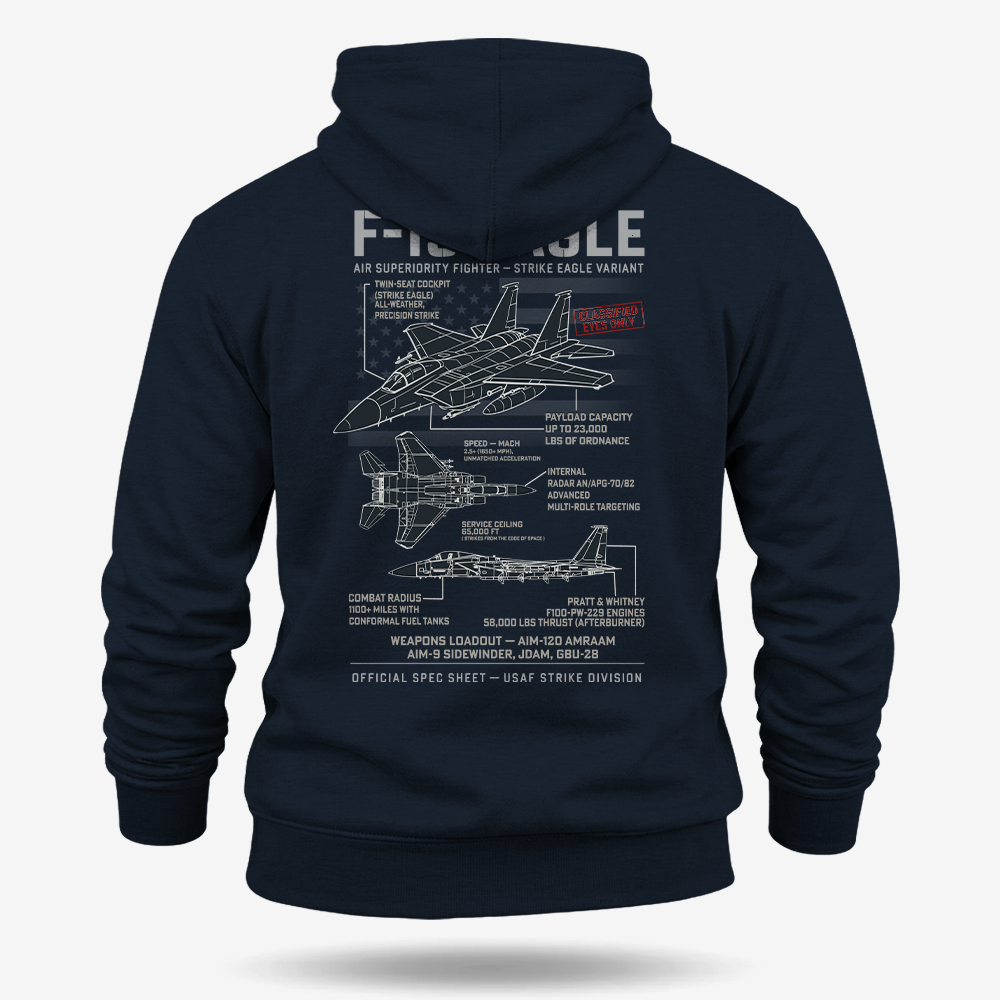 F-15 Eagle Schematic Hoodie