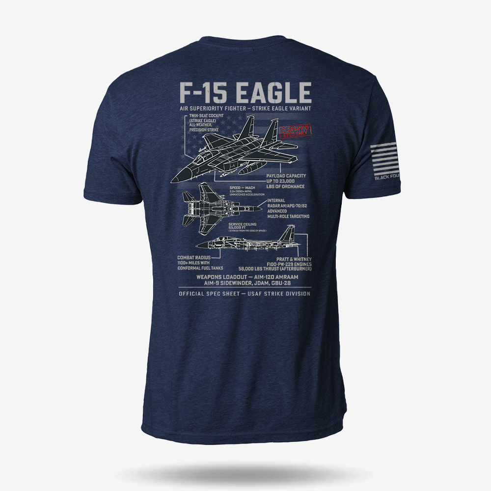 F-15 Eagle Schematic T Shirt