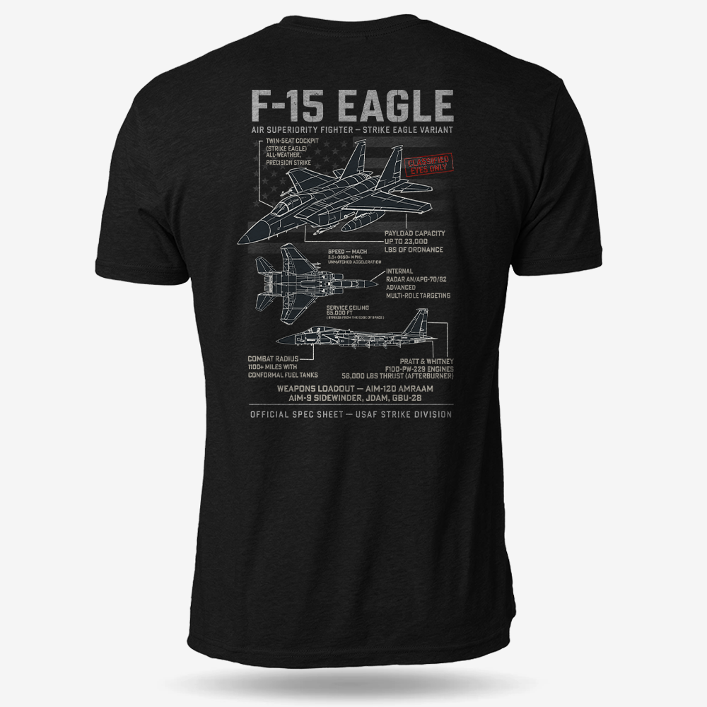 F-15 Eagle Schematic T Shirt