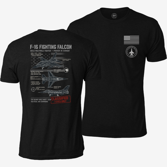 F-16 Fighting Falcon Schematic T Shirt