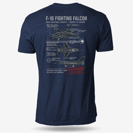 F-16 Fighting Falcon Schematic T Shirt