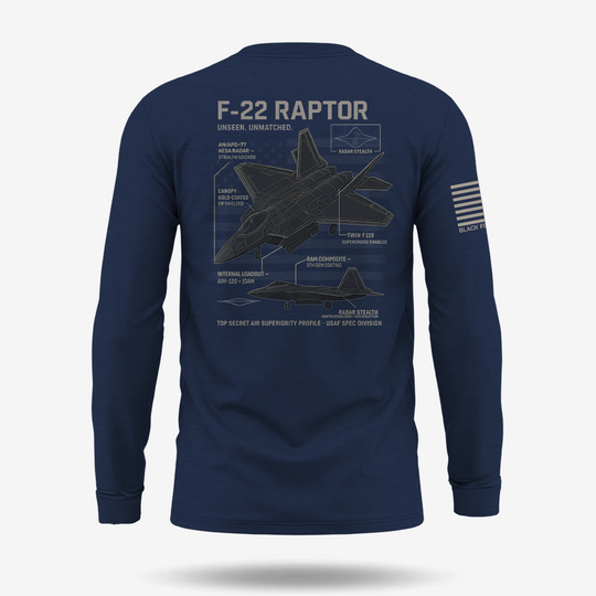 F-22 Schematic Long Sleeve