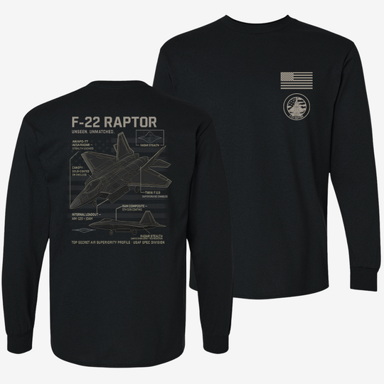 F-22 Schematic Long Sleeve