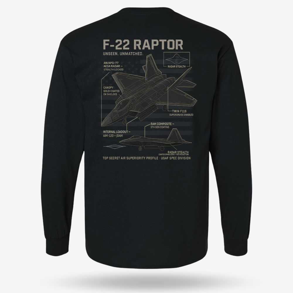 F-22 Schematic Long Sleeve