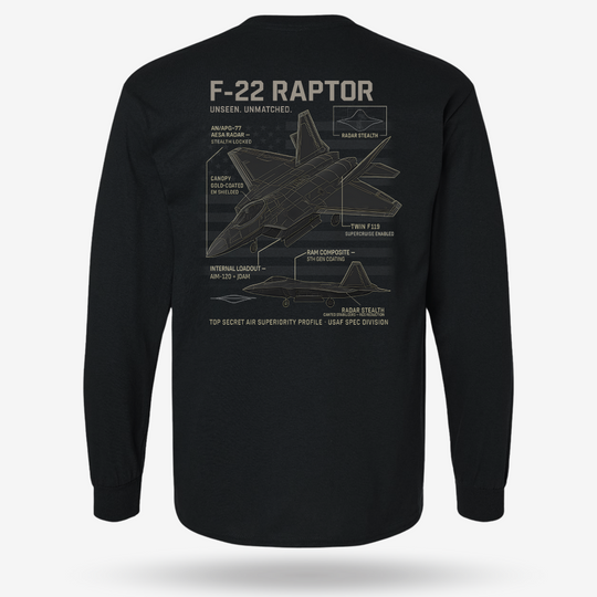 F-22 Schematic Long Sleeve