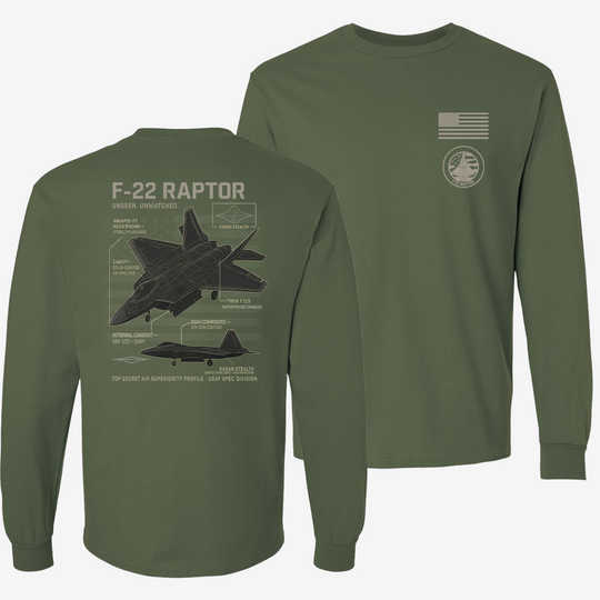 F-22 Schematic Long Sleeve