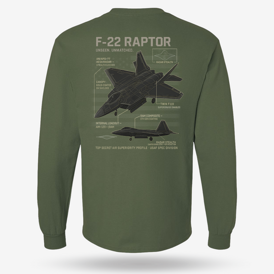 F-22 Schematic Long Sleeve