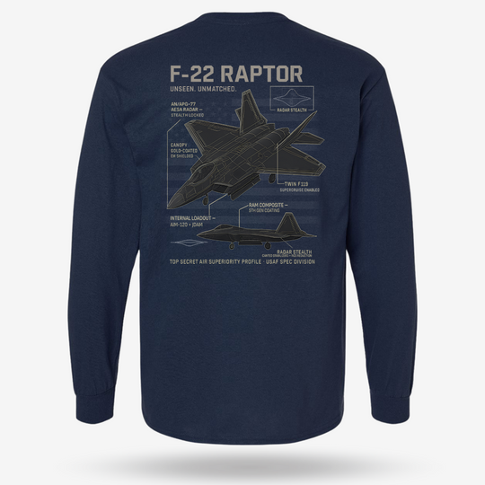 F-22 Schematic Long Sleeve
