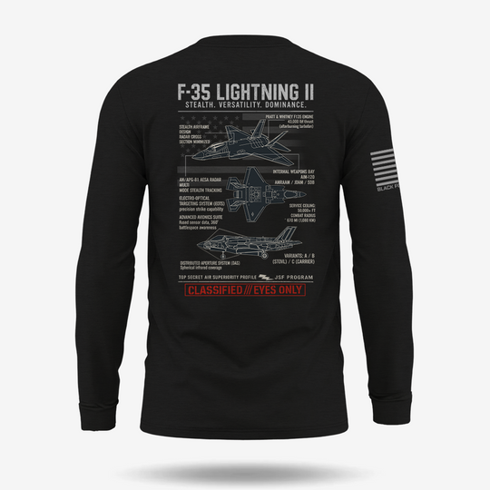 F-35 Lightning II Schematic Long Sleeve