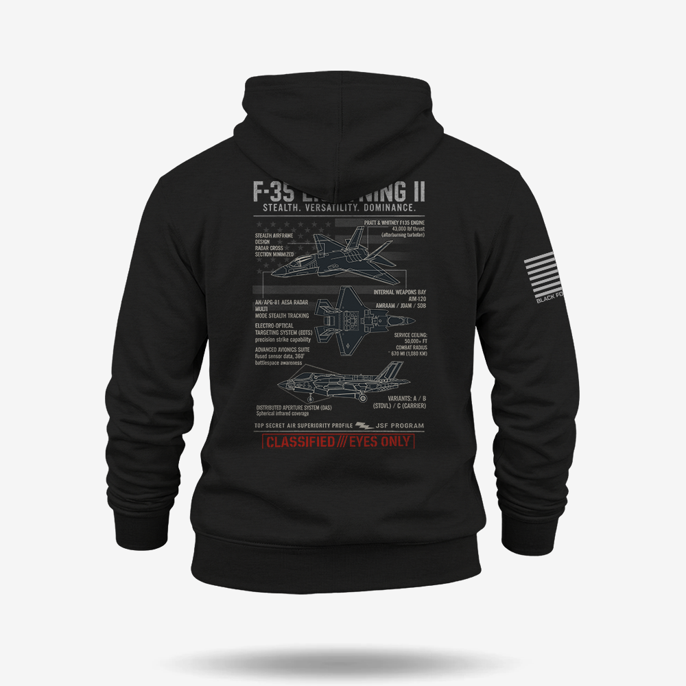 F-35 Lightning II Schematic Hoodie