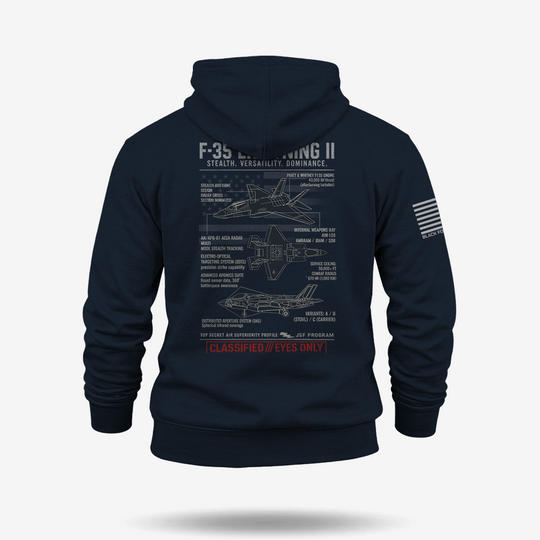 F-35 Lightning II Schematic Hoodie