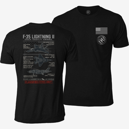 F-35 Lightning II Schematic T Shirt