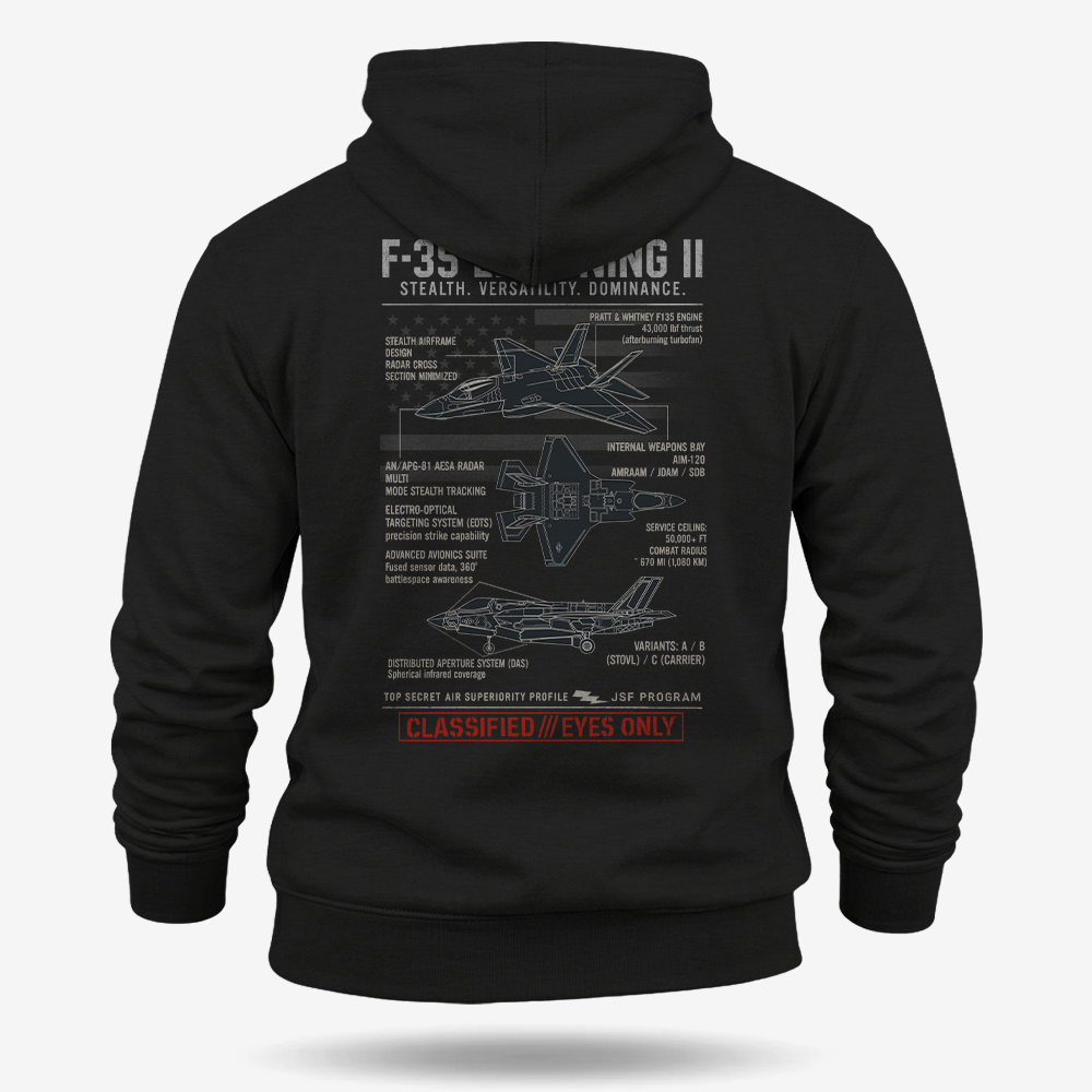F-35 Lightning II Schematic Hoodie