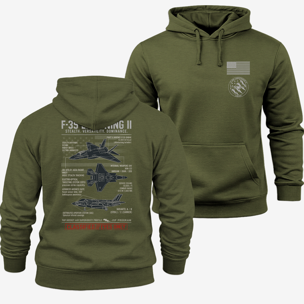 F-35 Lightning II Schematic Hoodie
