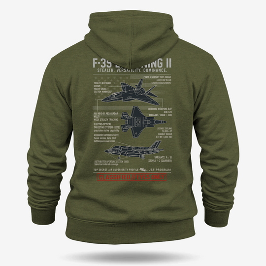 F-35 Lightning II Schematic Hoodie