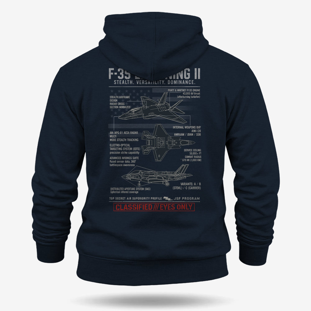 F-35 Lightning II Schematic Hoodie