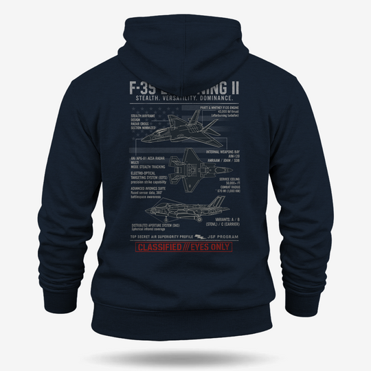 F-35 Lightning II Schematic Hoodie