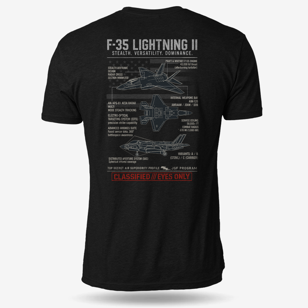 F-35 Lightning II Schematic T Shirt