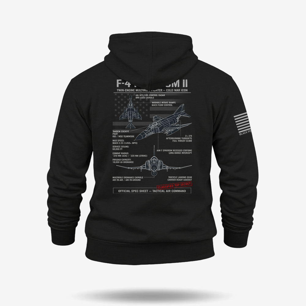 F-4 Phantom II Schematic Hoodie