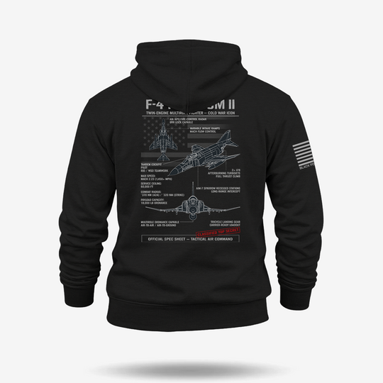 F-4 Phantom II Schematic Hoodie