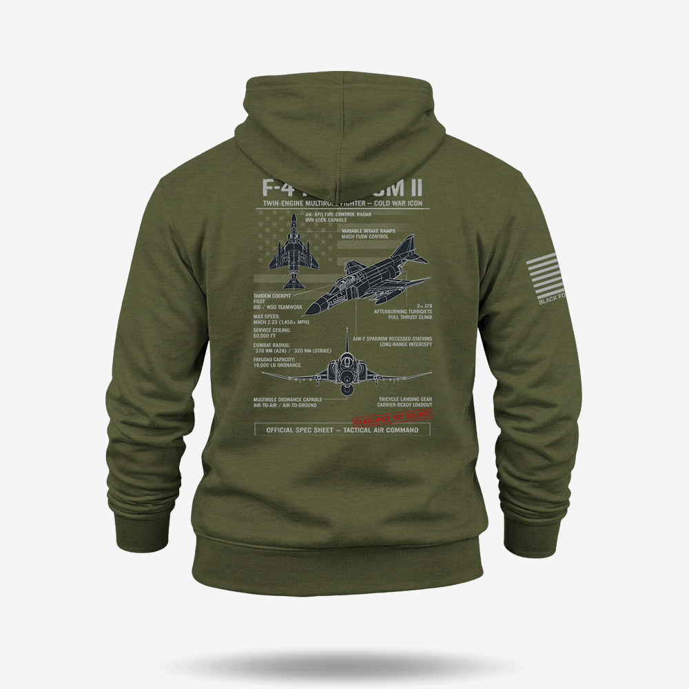 F-4 Phantom II Schematic Hoodie