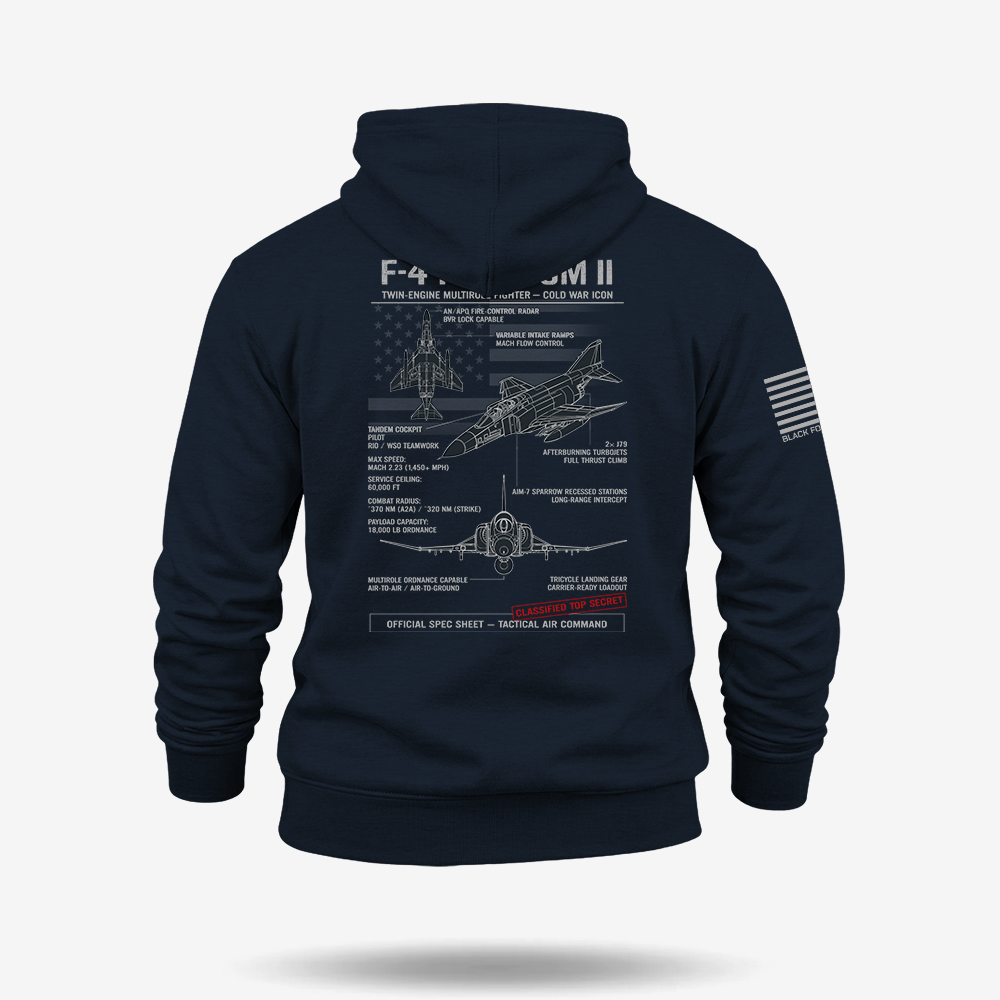 F-4 Phantom II Schematic Hoodie