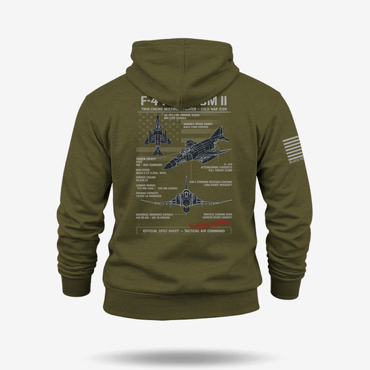 F-4 Phantom II Schematic Hoodie