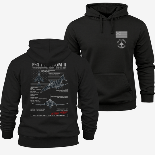 F-4 Phantom II Schematic Hoodie