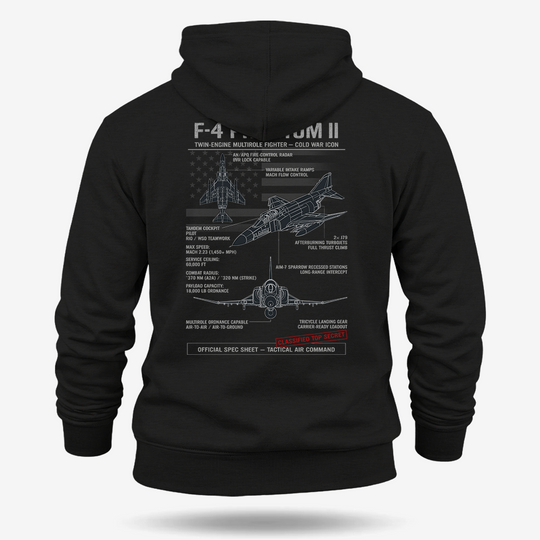 F-4 Phantom II Schematic Hoodie