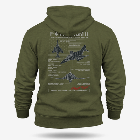 F-4 Phantom II Schematic Hoodie