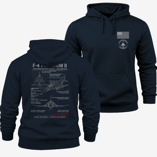 F-4 Phantom II Schematic Hoodie