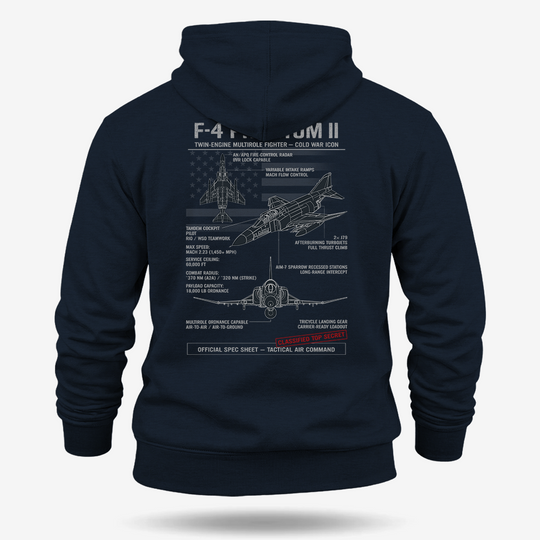 F-4 Phantom II Schematic Hoodie