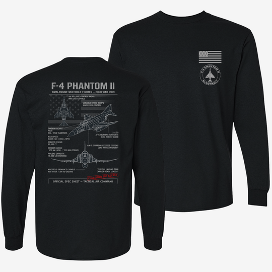F-4 Phantom II Schematic  Long Sleeve