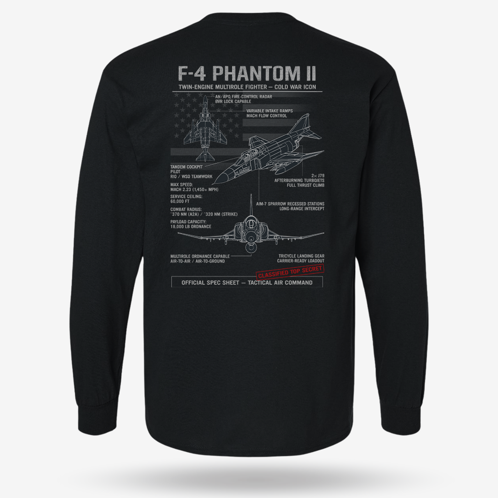 F-4 Phantom II Schematic  Long Sleeve