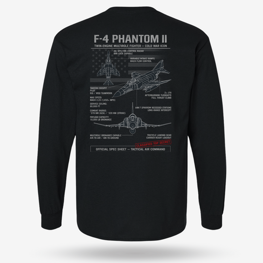 F-4 Phantom II Schematic  Long Sleeve
