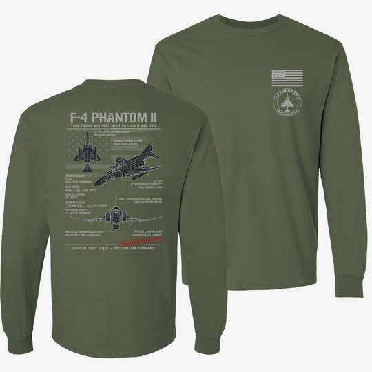 F-4 Phantom II Schematic  Long Sleeve