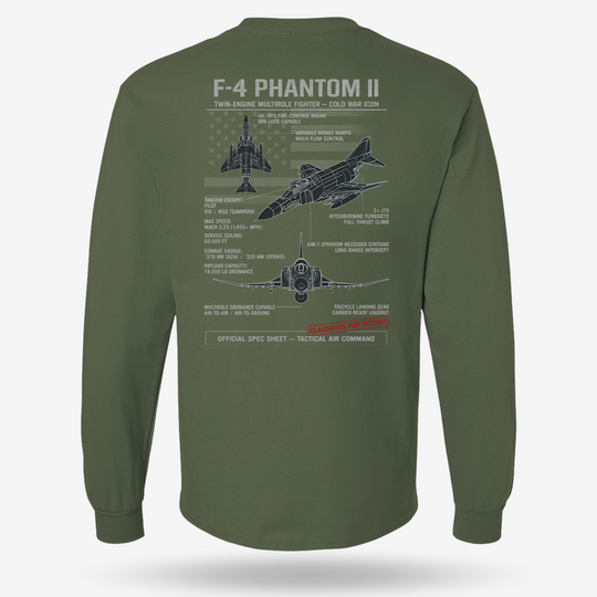 F-4 Phantom II Schematic  Long Sleeve