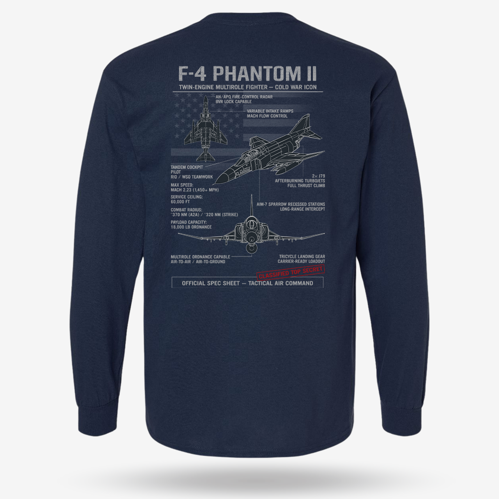 F-4 Phantom II Schematic  Long Sleeve