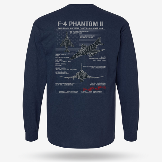 F-4 Phantom II Schematic  Long Sleeve