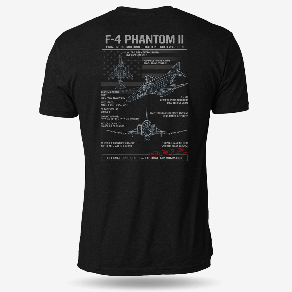 F-4 Phantom II Schematic T Shirt