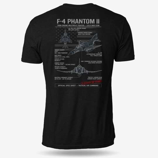 F-4 Phantom II Schematic T Shirt