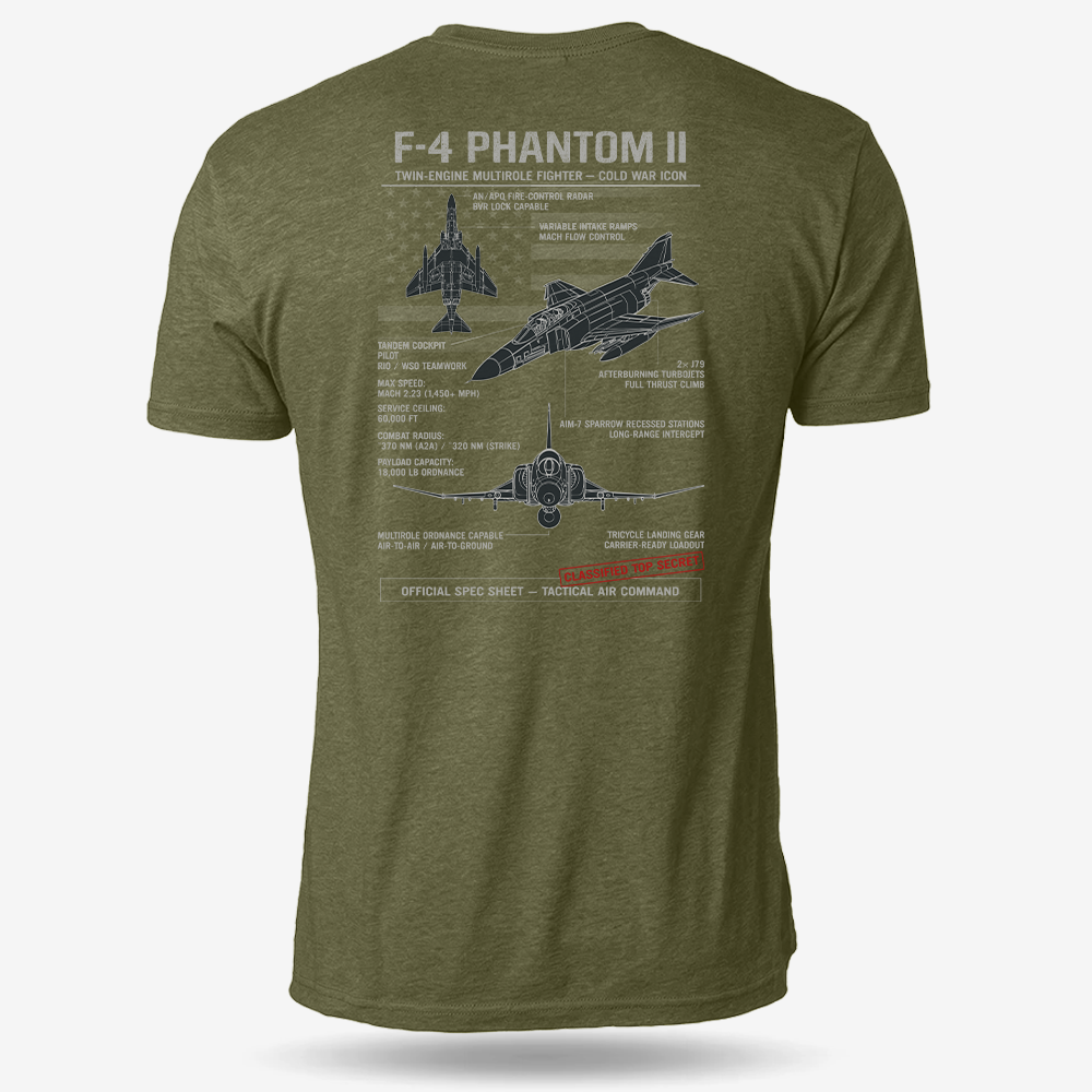 F-4 Phantom II Schematic T Shirt