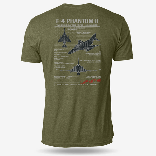 F-4 Phantom II Schematic T Shirt