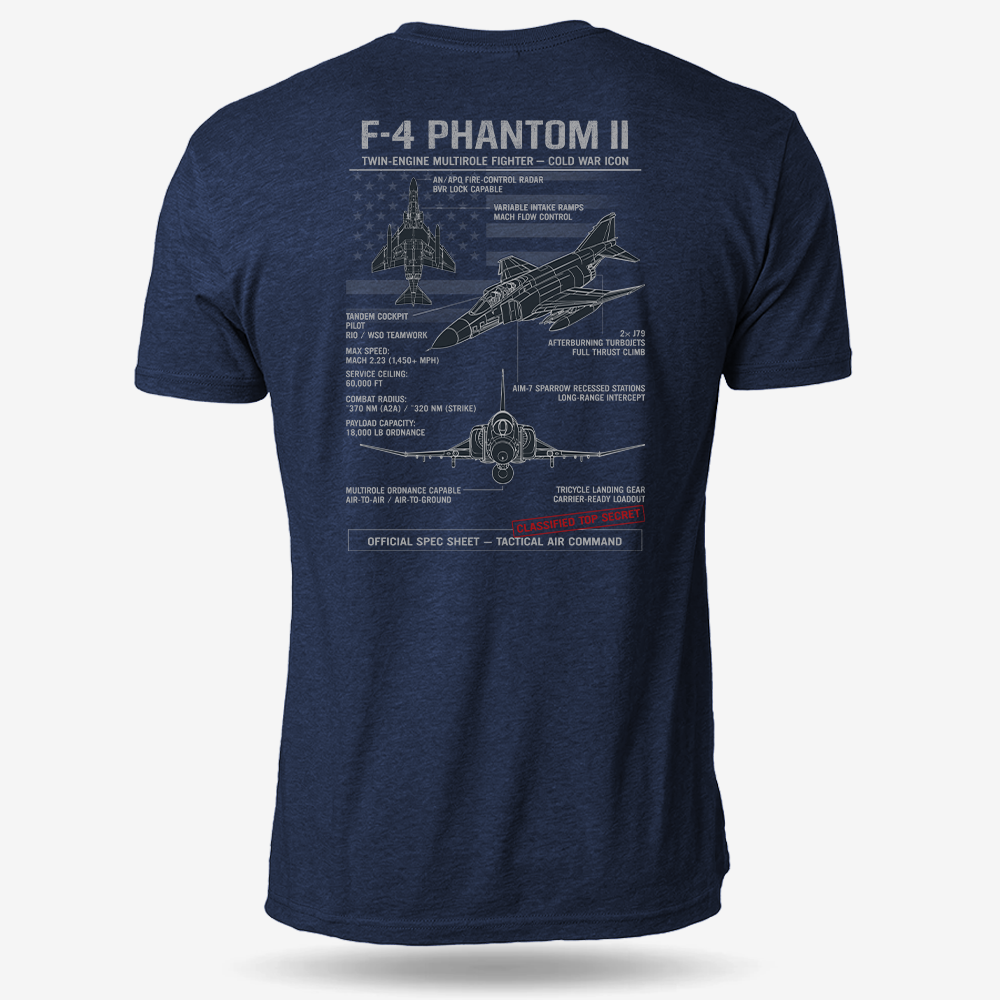 F-4 Phantom II Schematic T Shirt