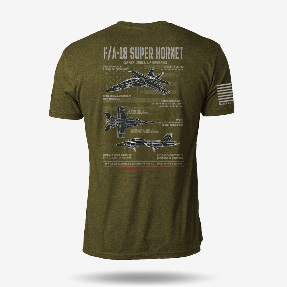 F/A-18 Super Hornet Schematic T Shirt