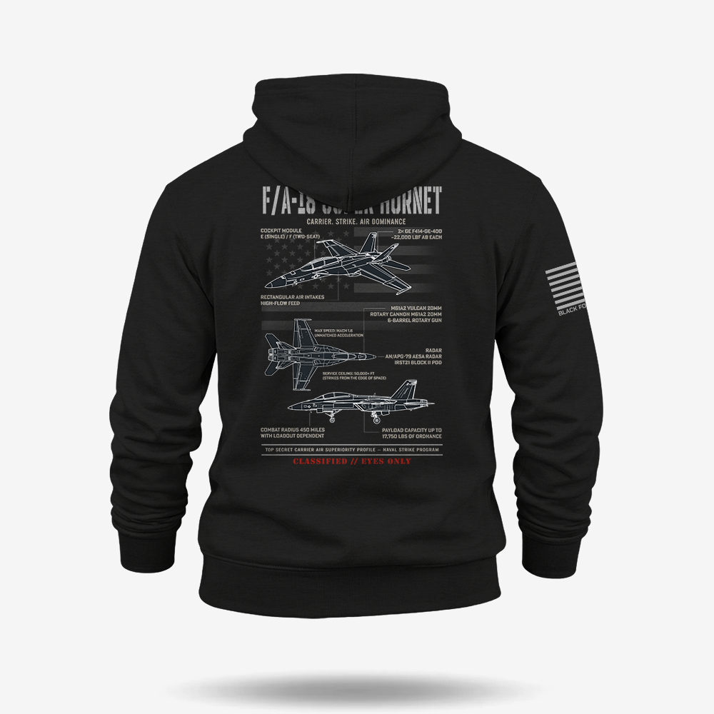 F/A-18 Super Hornet Schematic Hoodie